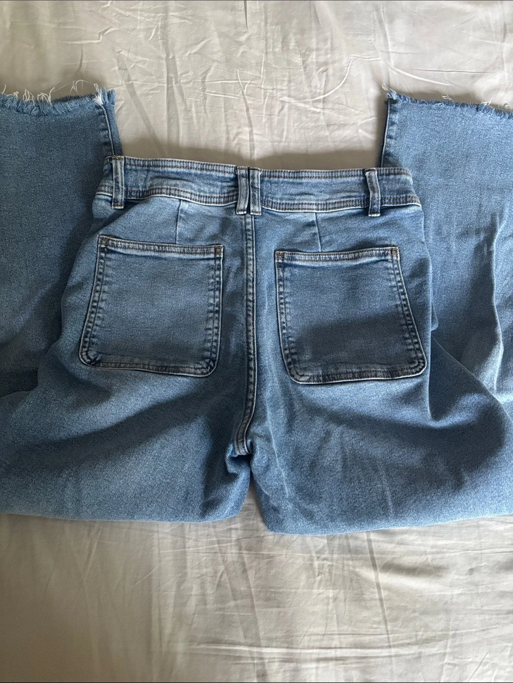 Zara Light Blue Straight-Leg Jeans